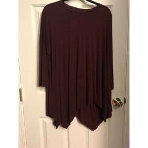 Burgundy knitted top